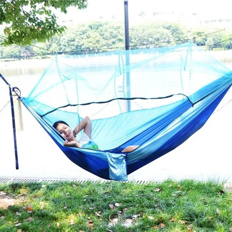 Portable Outdoor Camping Hammock with Mosquito Net